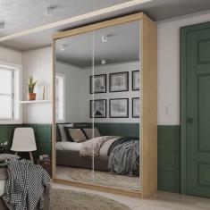 Guarda Roupa Solteiro Espelho 2 Portas em Perfect Lugano