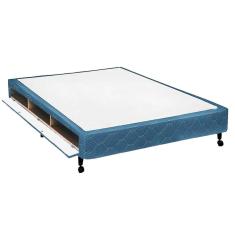 Cama Box Closet Viúva Poli Tecido Blue (128x188x27) - Castor