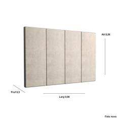 Cabeceira Cama Solteiro 0,90 Million Bege