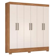 Guarda Roupa 6 Portas E 2 Gavetas Verso Amendola/off White - Demóbile