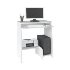 Escrivaninha/mesa para Computador Pixel Branco com 03 Prateleiras - Artely