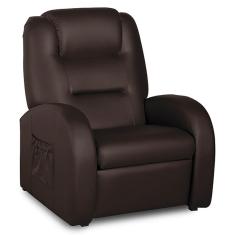 Poltrona Probel Colonus Two Way Reclinável E Com Revestimento Em Courino Marrom