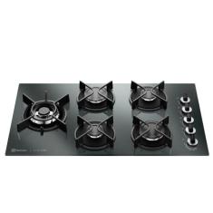Cooktop a Gás Electrolux Home Pro em Vidro com 05 Bocas Preto - KE5HP,