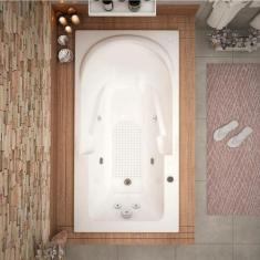 Banheira Hidromassagem Astra Capri Luxo 150cmx80cmx43cm - 01 Jato Acrí