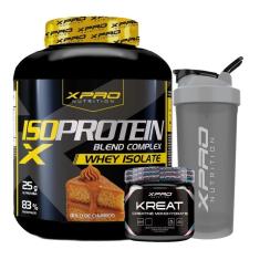 Kit Whey Iso Protein Blend Complex 2Kg + Creatina XPRO 300g + Coqueteleira - XPRO-Unissex