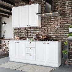 Cozinha Compacta 3 Peças com Tampo Para Cooktop Emily - Espresso Móvei