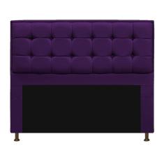 Cabeceira Copenhague 140 cm Casal Suede Roxo
