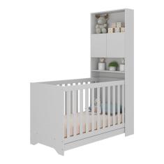 Berço 3 Em 1 Com Colchão E Armário 2 Portas Multimóveis Mp4161 Branco Branco
