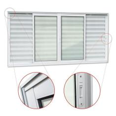 Veneziana Elite 6 Folhas Moveis 100 X 120 Vidro Liso Branco