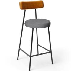 Banqueta Baixa Bar Cozinha Sala De Jantar Milão L02 material sintético