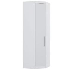 Guarda Roupa De Canto Diagonal Modulado 70cm 1 Porta Alpes Luciane Móveis Branco Pf Com Branco Pf