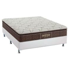 Cama Box Casal: Colchão Ortopédico Probel Guarda Costas Extra FirmeBase Courano White(138x188)
