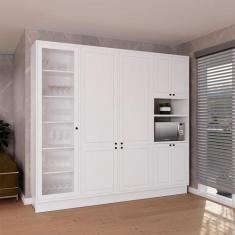 Cozinha Compacta Évora 9 PT Branco Ártico - Modern