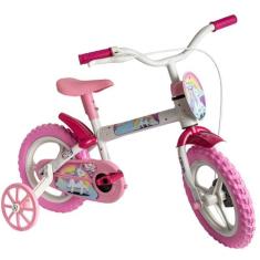 Bicicleta Infantil Aro 12 Styll Baby Rosa Magic Rainbow Com Rodinhas