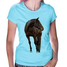 Baby Look Cavalo Andaluz - Foca na Moda, Azul bebê, P