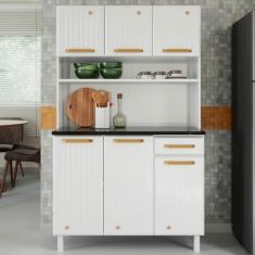 Armário de Cozinha de Aço Kit Triplo Telasul Diamante Smart Branco