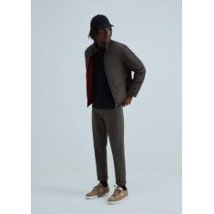 Calça Básica Masculina Chino Slim Em Sarja Com Elastano - Hering, 046,