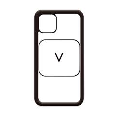 Capa de teclado com símbolo V para iPhone 12 Pro Max para Apple Mini Mobile Case Shell