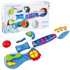 Minha Primeira Guitarra Elétrica Azul Infantil Multikids