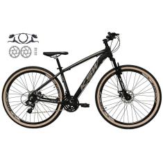 Bicicleta Aro 29 Ksw Xlt Alumínio 24v Freios a Disco hidráulicos(óleo) Suspensão Diant. Pneus Bege-Unissex