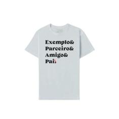 Camiseta Exemplo Parceiro Amigo Pai Reserva, Branco, M