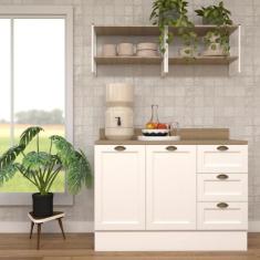 Cozinha Modulada Aurora 120cm c/ Nicho Conjunto Provençal - Casa Lar S