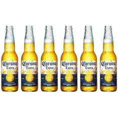 Cerveja Corona Extra Lager 6 Unidades - Long Neck 330ml, 6 Unidades