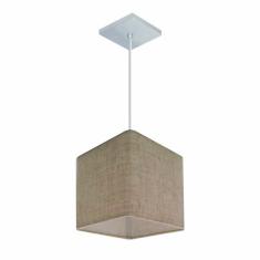 Lustre Pendente Quadrado Vivare Md-4224 C pula Em Tecido 16/1