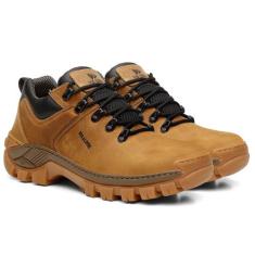 Tênis Adventure Mississipi de Couro Premium cor Mostarda - Via Livre, 