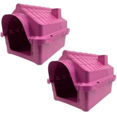 2x Casinha Cristino Tam. N1 Pet Cachorros Cães Casa Plástico Resistente