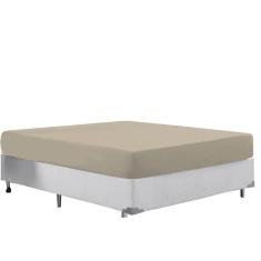 Lençol Queen Avulso 400 Fios Micropercal Bege Preço Baixo