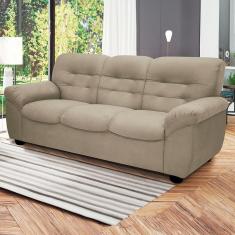 Sofá de 3 Lugares Linoforte Stillus II com 204 cm de Largura e Revestido em Tecido Suede