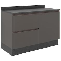 Balcão Bartira Línea com 1 Porta, 3 Gavetas e 1 Prateleira - 120cm de largura