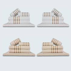 Jogo De Toalhas 20 Pçs Coleção Dubai 100% Algodão Br+bg