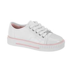 Molekinha Tnis Infantil REF: 2565100 NAPA-VERNIZ Branco Crianas Casual Tnis
