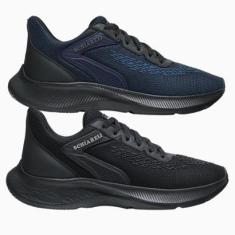 Kit 2 Tênis Corrida Masculino Esportivo Ultraleve Academia Caminhada-Masculino