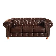 Sofá Chesterfield Luis XV 3 Lugares Decoração Vintage Retrô - Bella De