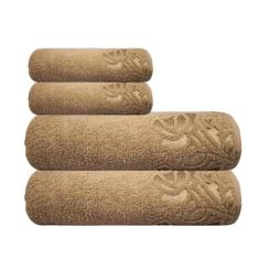 Jogo de Toalhas 4 peça Macia Guadalupe - 500 G/m² - Fendi - LMpeter