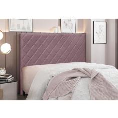 Cabeceira Cama Box Solteiro 90 cm Dubai Veludo S04 - D'Rossi, Uva