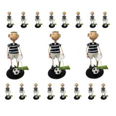 Boneco De Ferro Enfeite Jardim Torcedor Decoraçao Casa Mesa Estante Jardim Futebol Preto