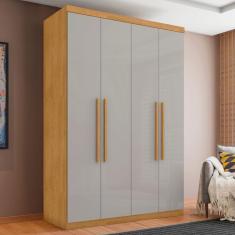 Roupeiro 4 Gavetas E 4 Portas Itajaí Naturalle Off White