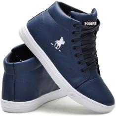 Tênis Sapatênis Masculino Polo Plus Casual Cano Médio Macio-Masculino