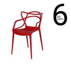 Conjunto 6 Cadeiras Allegra - Vermelha - Ordesign