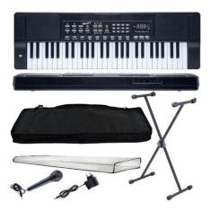 Kit Teclado Musical Queens N19-0563 Iniciantes 54 Teclas Led