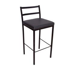 Banqueta Estilo Industrial Abalone Preto