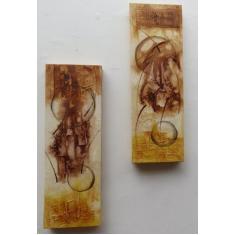 Quadro abstrato decorativo 20x60cm - Josue Quadros