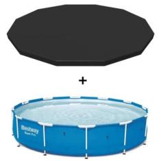 Piscina Estrutural 6.473L + Filtro + Capa + Kit Reparo - Bestway