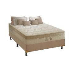 Cama Box Queen: Colchão Molas Ensacadas Anjos Masterpocket King Best + Base Crc Suede Clean(158X198)