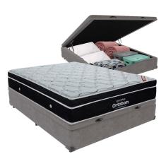 Cama Box Casal Baú Colchão Ortobom Elegant Molas Ensacadas