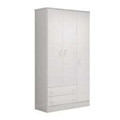 Guarda Roupa Infantil 3 Portas E 2 Gavetas Brilhar Q01 - Adj Decor Cor Branco